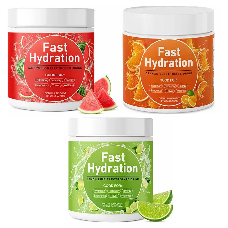 FreestyleCrown Watermelon Electrolyte Drink Powder with Sodium Potassium Magnesium Calcium Vitamin C B12 30 Servings Daily Hydration Support
