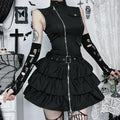 FreestyleCrown Y2K Punk Zipper Mini Dress