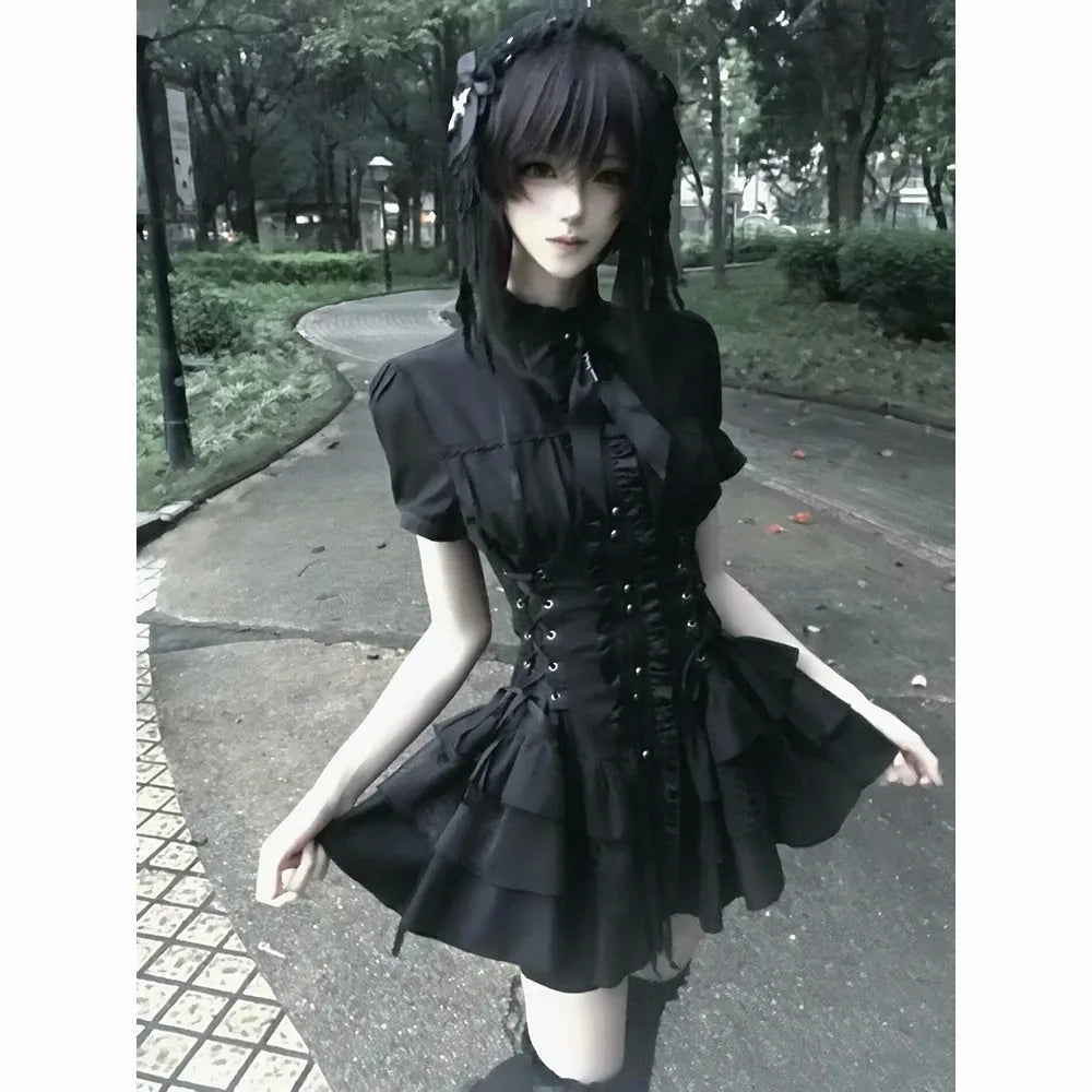 FreestyleCrown Gothic Lolita Tiered Mini Dress
