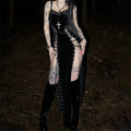 FreestyleCrown Goth Velvet High Split Gown