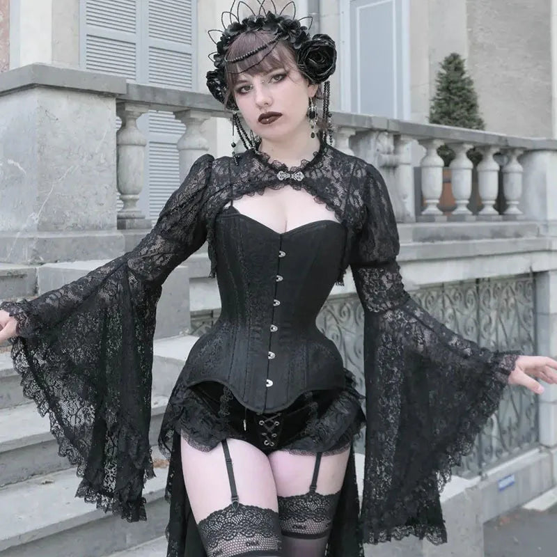 FreestyleCrown Lace See Through Shrug Top