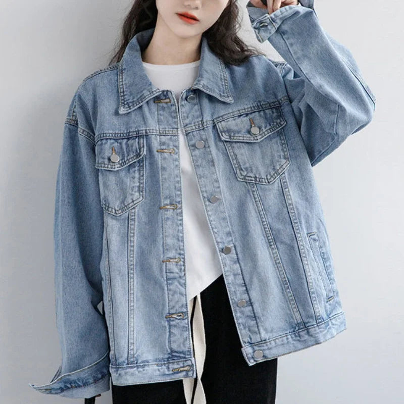 FreestyleCrown Womens Oversize Denim Jacket
