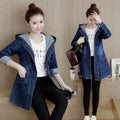 FreestyleCrown Womens Hooded Denim Windbreaker