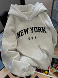 FreestyleCrown Womens NEW YORK Lettering Hoodie