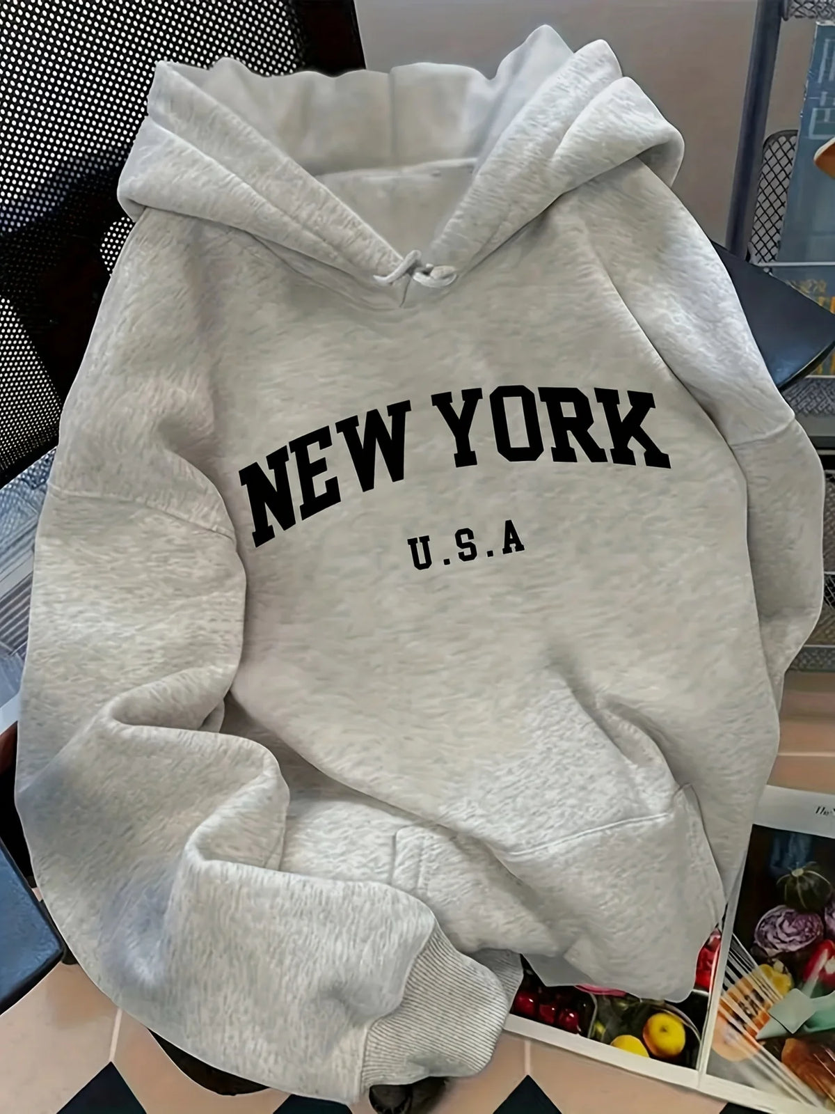 FreestyleCrown Womens NEW YORK Lettering Hoodie