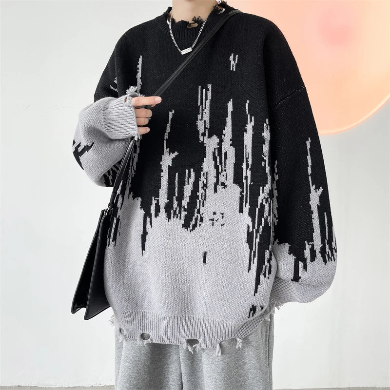 FreestyleCrown Ripped Punk Knit Sweater