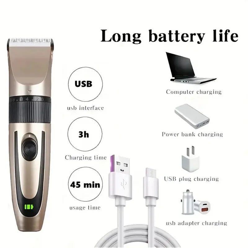 FreestyleCrown Electric Hair Trimmer Shaver Home Trimmers For Men Hair Clipper Professional Rechargeable Shavers Barber Hair Cutting Machine