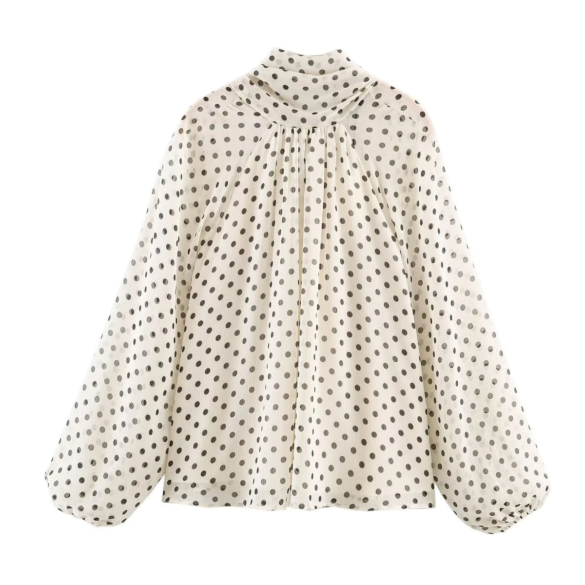 FreestyleCrown Womens Polka Dot Print Blouse