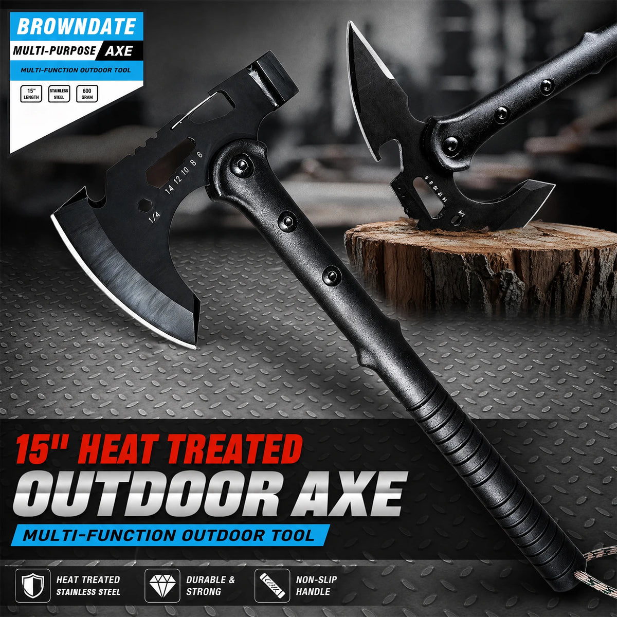 FreestyleCrown Camping Axe 2-Pack Set