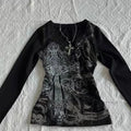 FreestyleCrown Gothic Punk Crop Tee