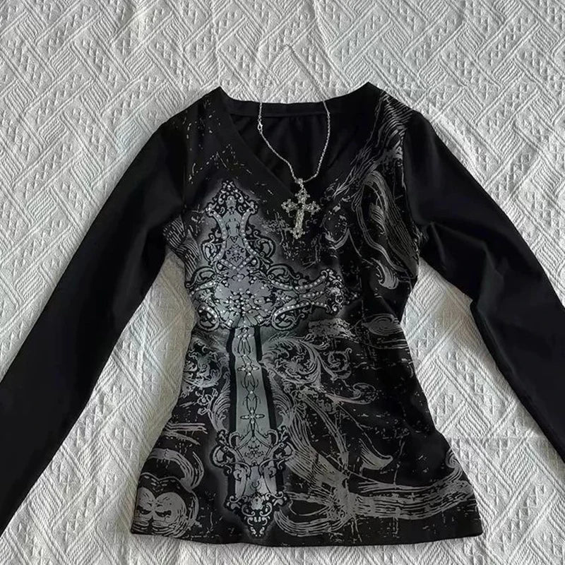 FreestyleCrown Gothic Punk Crop Tee