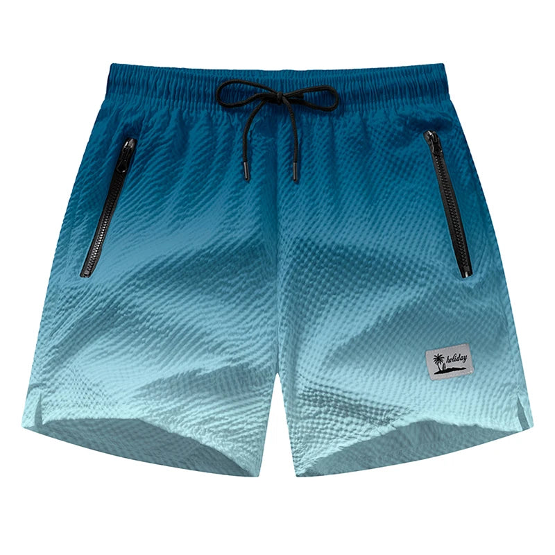 FreestyleCrown Mens Seersucker Beach Board Shorts