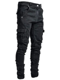 FreestyleCrown Mens Multi-Pocket Cargo Jeans