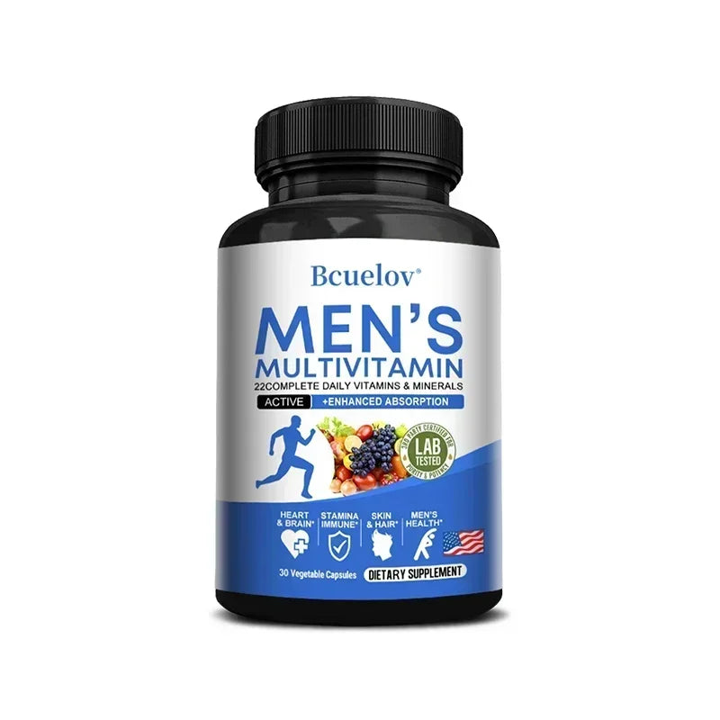 FreestyleCrown Multivitamin for Men - Daily Multivitamin for Energy, Focus & Brain, Men's Health Complex, Non-GMO120 , 120 Vegetarian Capsules