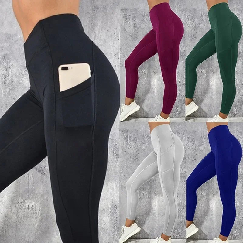 FreestyleCrown Womens High Waist Pocket Leggings