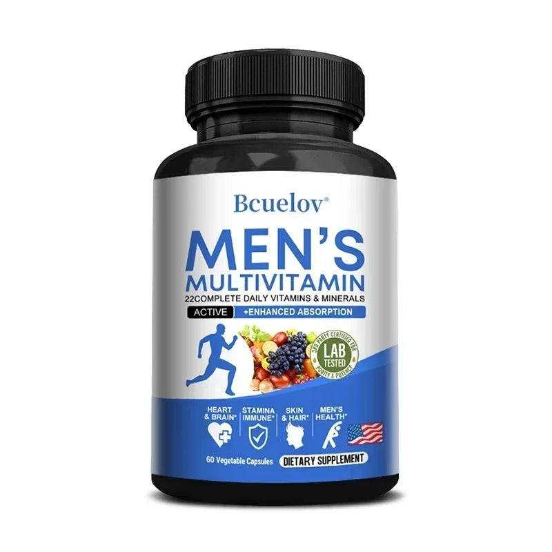 FreestyleCrown Multivitamin for Men - Daily Multivitamin for Energy, Focus & Brain, Men's Health Complex, Non-GMO120 , 120 Vegetarian Capsules