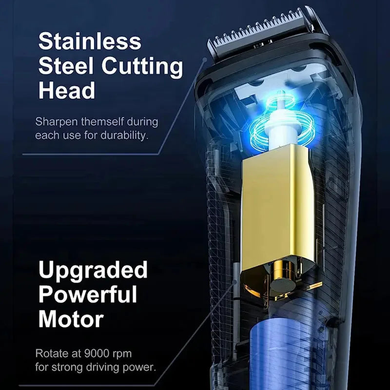 FreestyleCrown Electric Hair Trimmer Shaver Home Trimmers For Men Hair Clipper Professional Rechargeable Shavers Barber Hair Cutting Machine