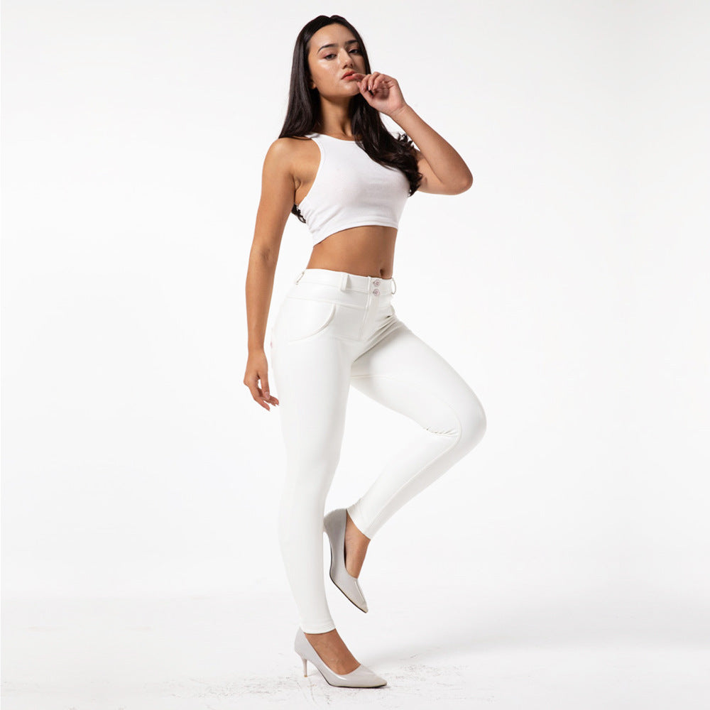 FreestyleCrown Women's White Leather Pants