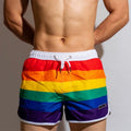FreestyleCrown Mens Rainbow Swim Trunks