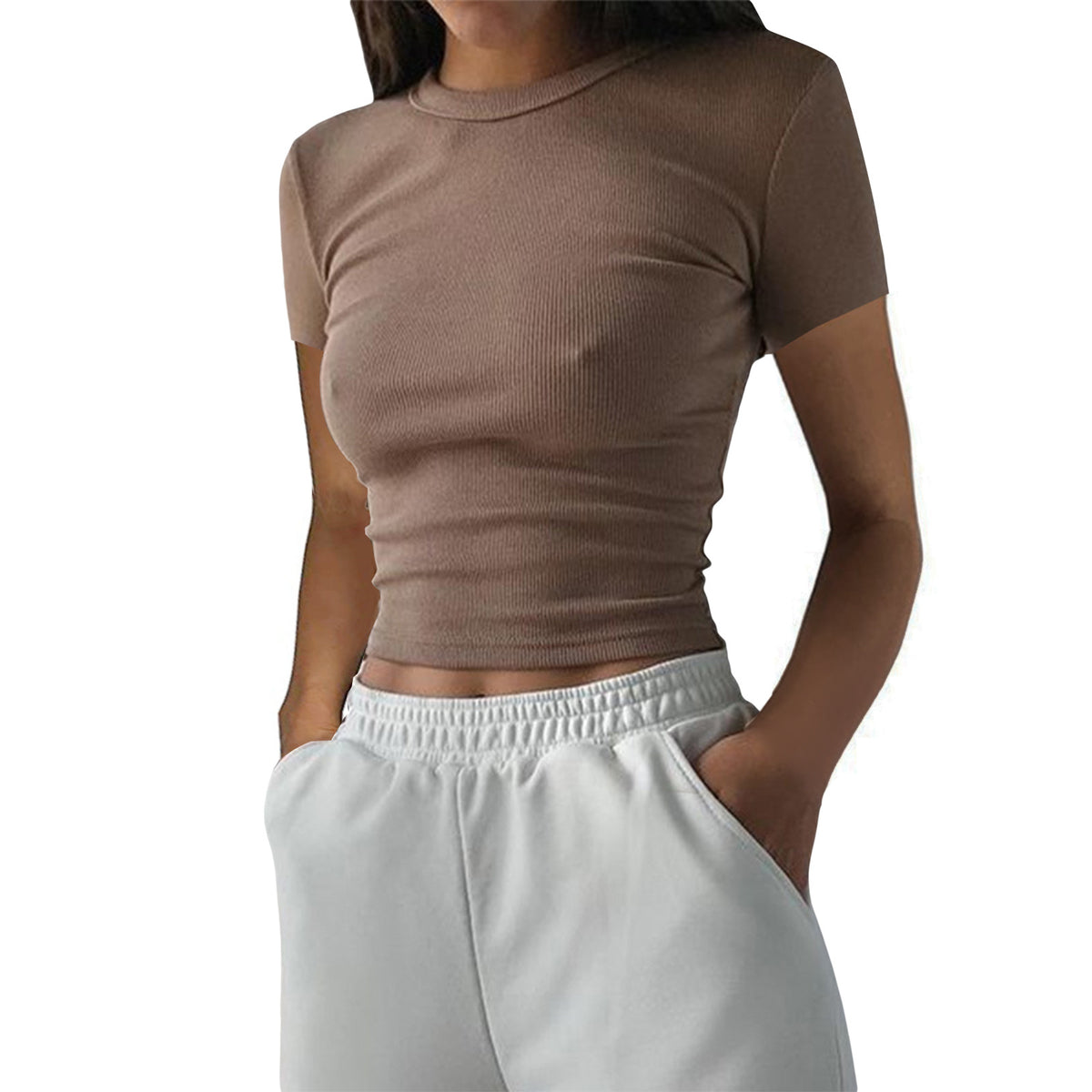 FreestyleCrown Women's Dark Brown Baby Tee