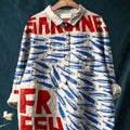 FreestyleCrown Womens Printed Lapel Blouse