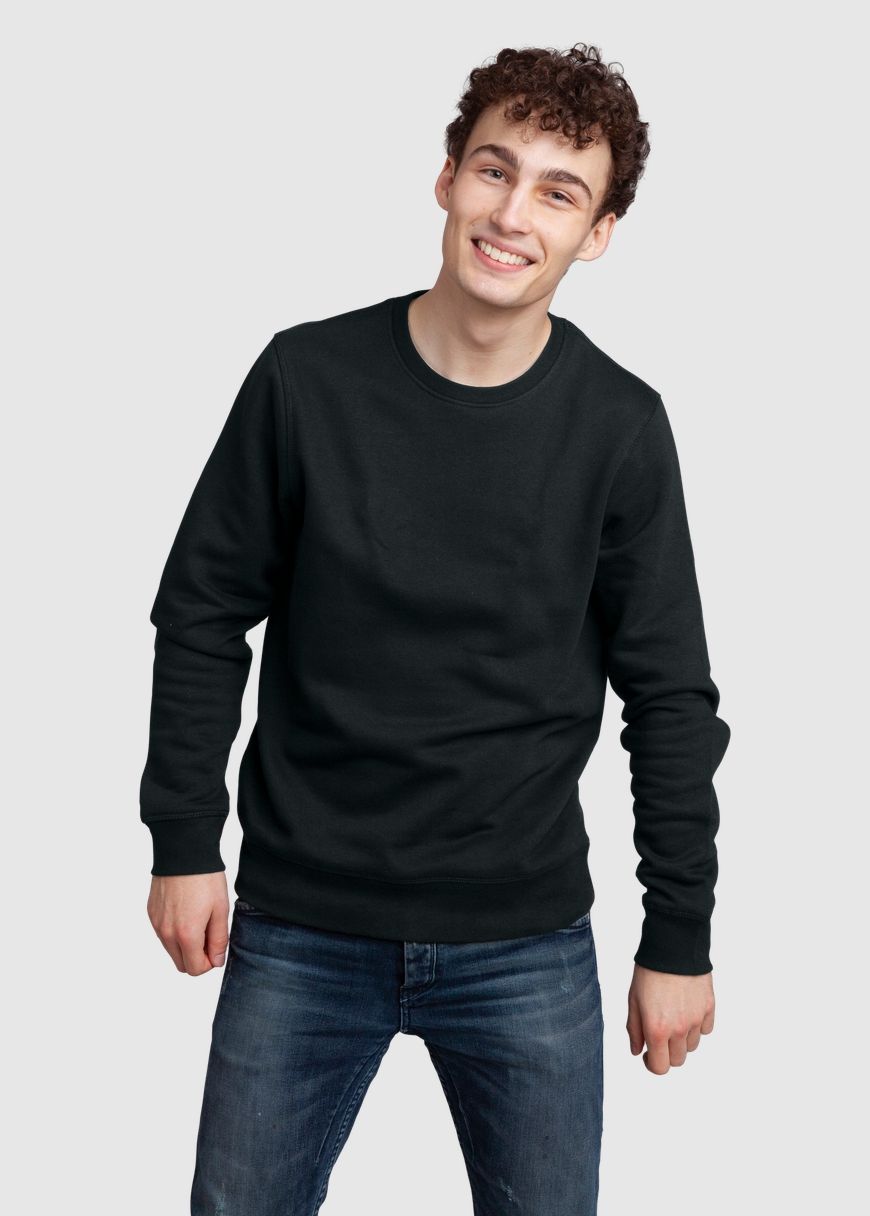 FreestyleCrown Men's Solid Black Sweatshirt