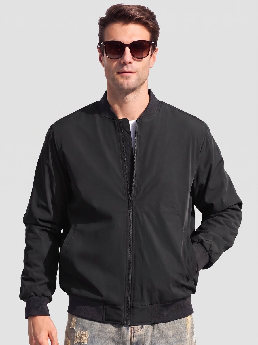 FreestyleCrown Men's Black Windbreaker Bomber