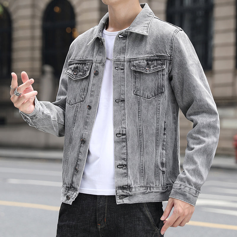 FreestyleCrown Men's Grey Jean Jacket