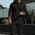 FreestyleCrown Men's Black Hooded Waffle Tracksuit