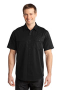 FreestyleCrown Men's Short-Sleeve Work Shirt Black