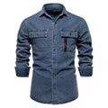 FreestyleCrown Men's Long-Sleeve Denim Work Shirt