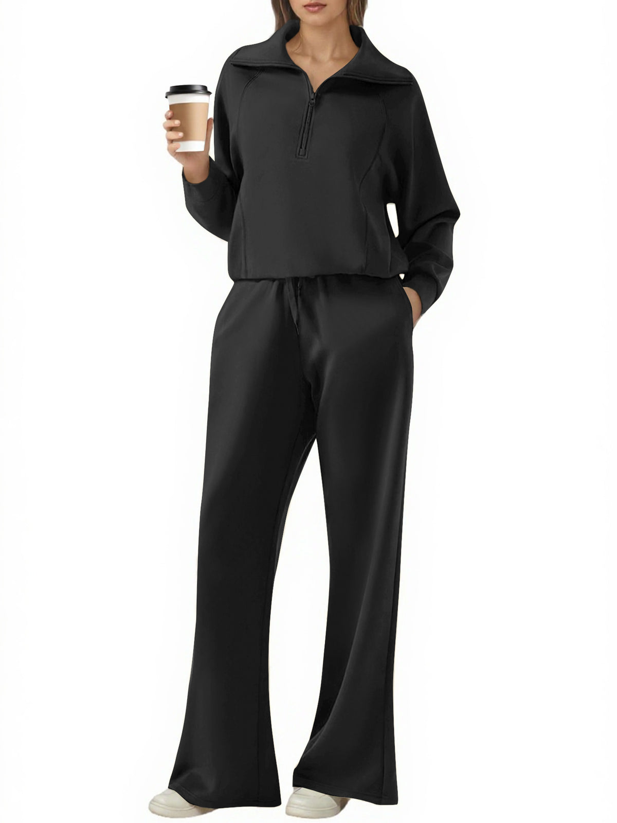 FreestyleCrown Women's Black Pullover Tracksuit