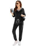FreestyleCrown Women's Black V-Neck Tracksuit