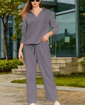 FreestyleCrown Women's Grey V-Neck Tracksuit