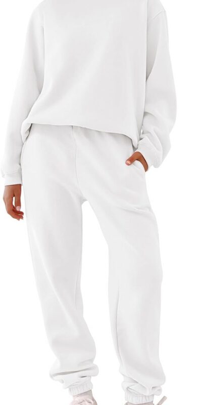 FreestyleCrown Women's White V-Neck Tracksuit