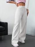 FreestyleCrown Women's White Baggy Jeans